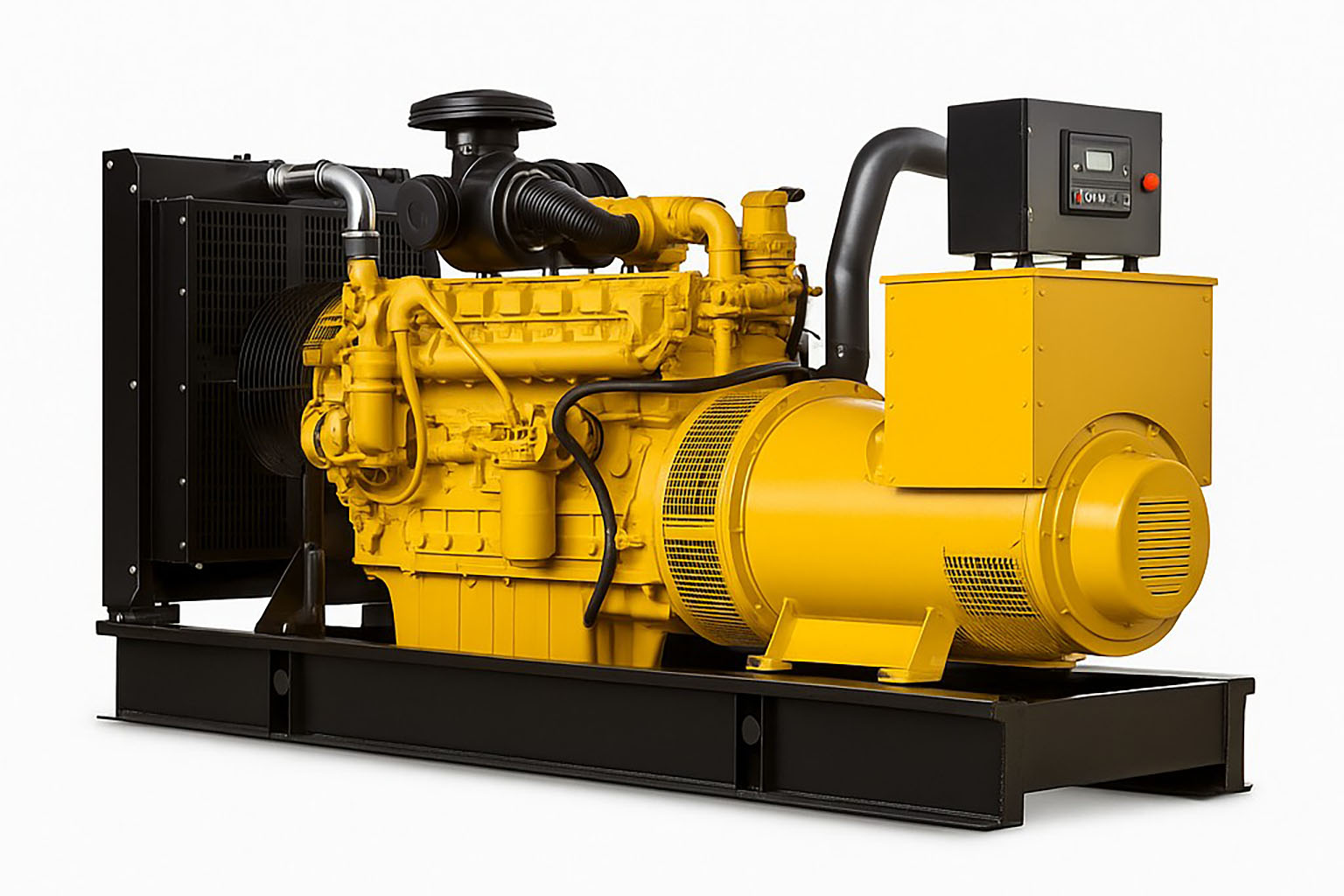 Grupo electrógeno funcionando